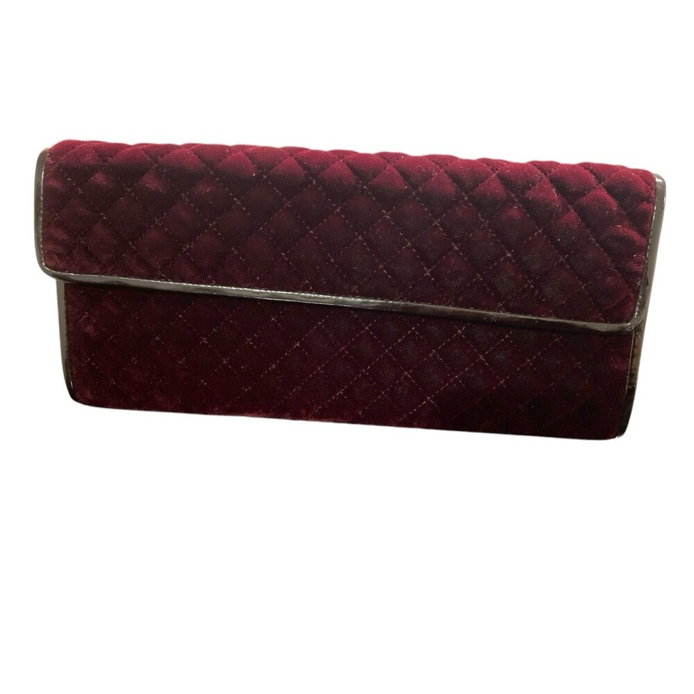 Quilted Velvet CLUTCH ORGANIZER Sonia Red OFF SAKS 5TH AVENUE - Picture 9 of 9